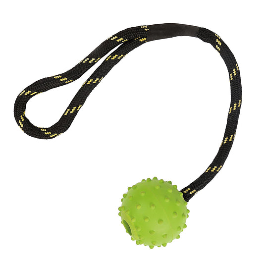 Happy Pet Tough Toys Floater Rubber Bal Touw Assorti