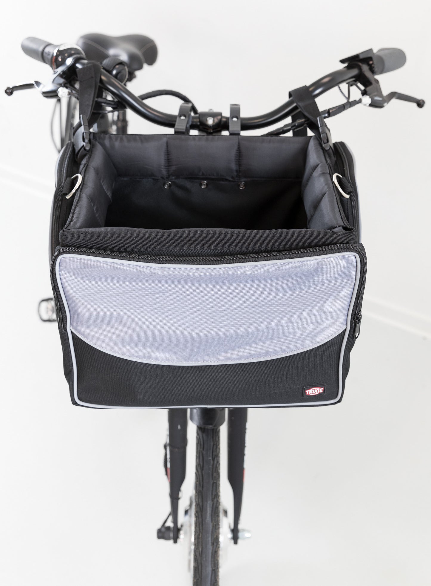 Trixie Fietsmand Voor Aan Stuur Nylon Zwart / Grijs