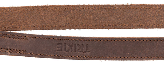 Trixie Hondenriem Rustic Verstelbaar Vetleer Donkerbruin