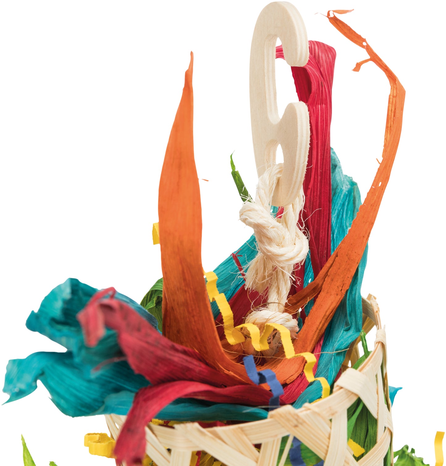 Trixie Vogel Natuurspeelgoed Aan Sisalkoord Palmblad / Maïslies