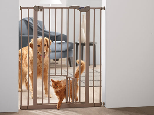 Savic Dog Barrier Afsluithek Met Kleine Deur Grijs