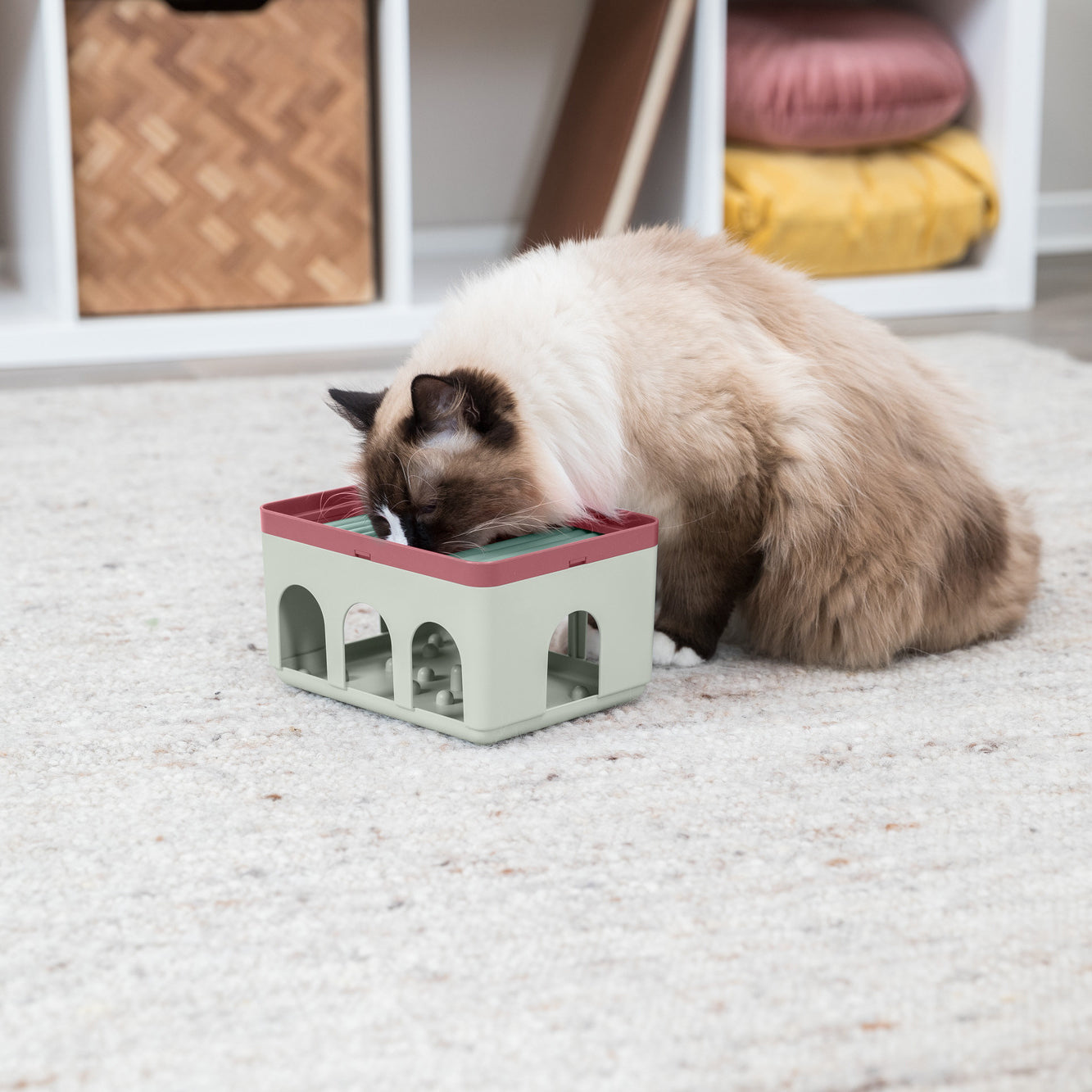 Trixie Cat Activity Rod Box Wit / Bordeaux
