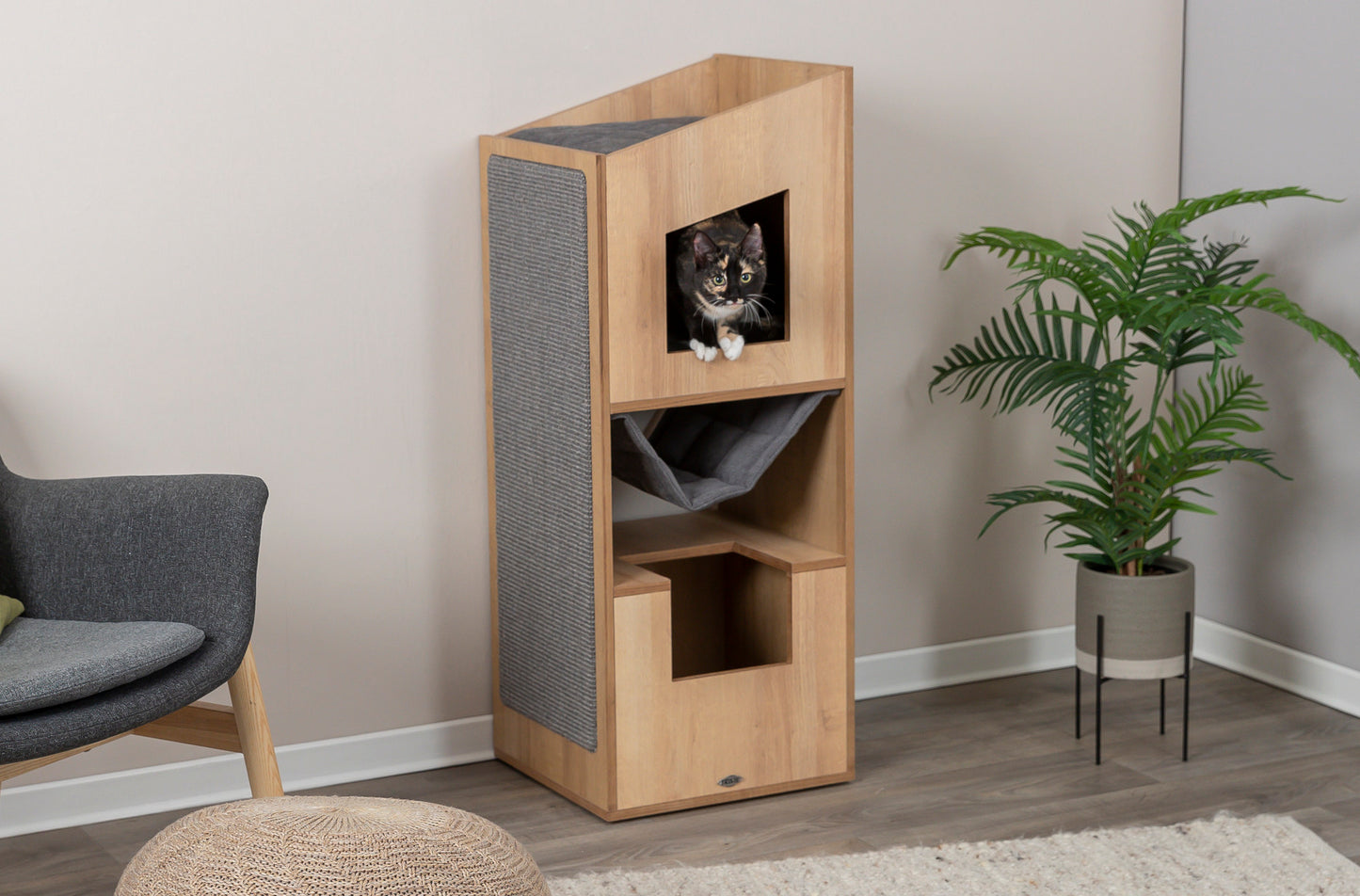 Trixie Citystyle Cat Tower Bruin / Grijs