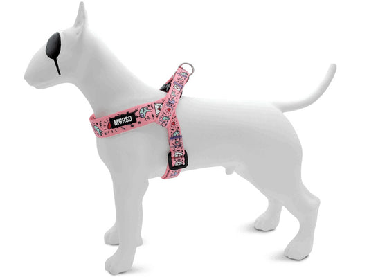 Morso Mini Hondentuig Verstelbaar Gerecycled Sweet Tweet Roze