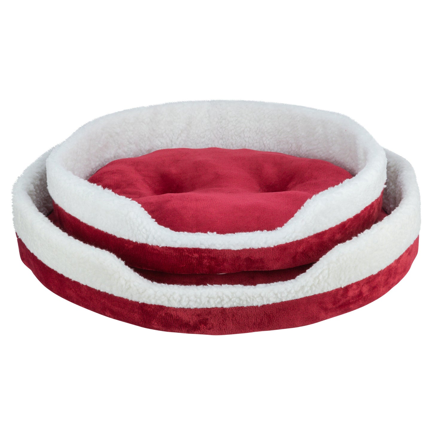 Trixie Xmas Kattenmand Nevio Rond Rood / Wit