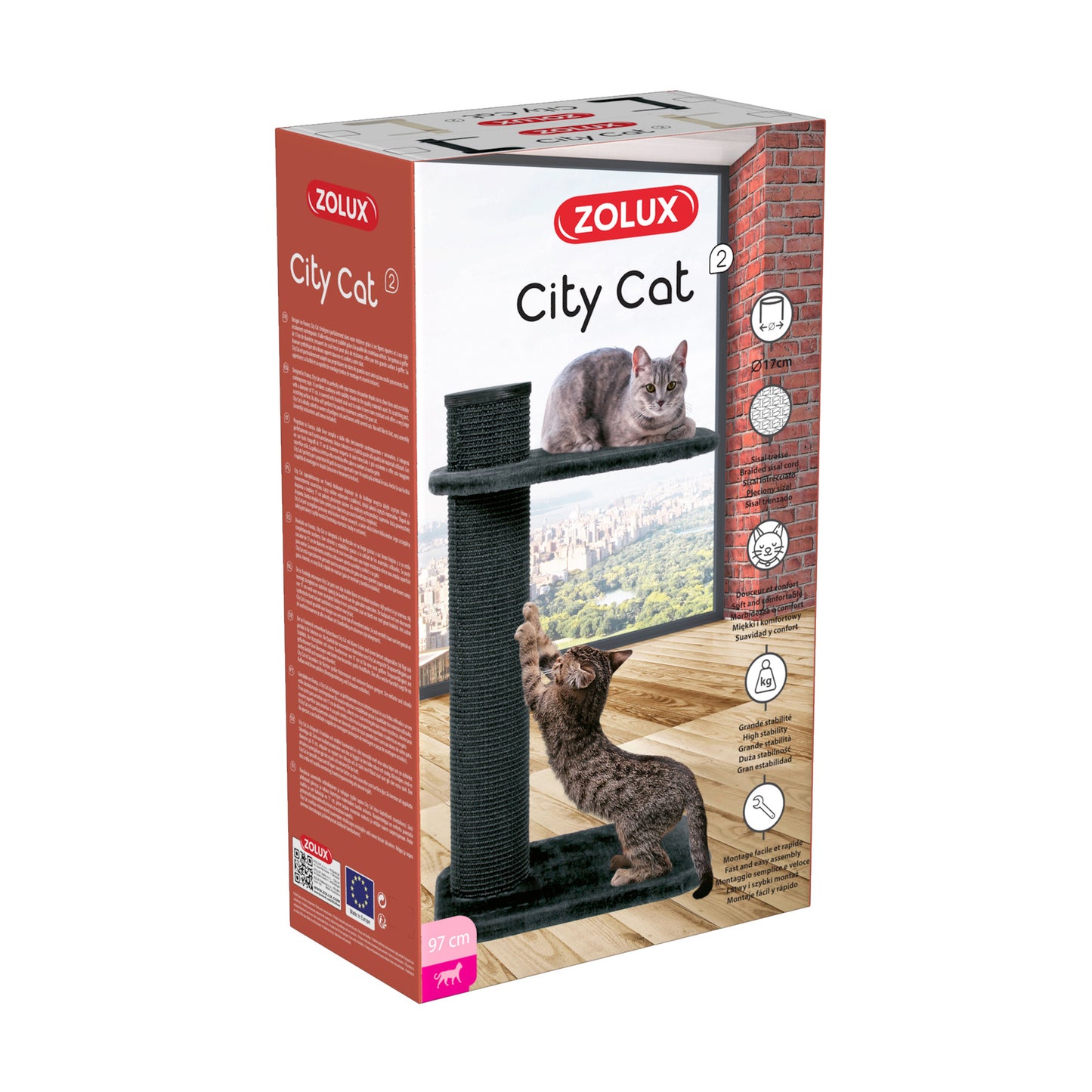 Zolux Krabpaal City Cat 2 Grijs