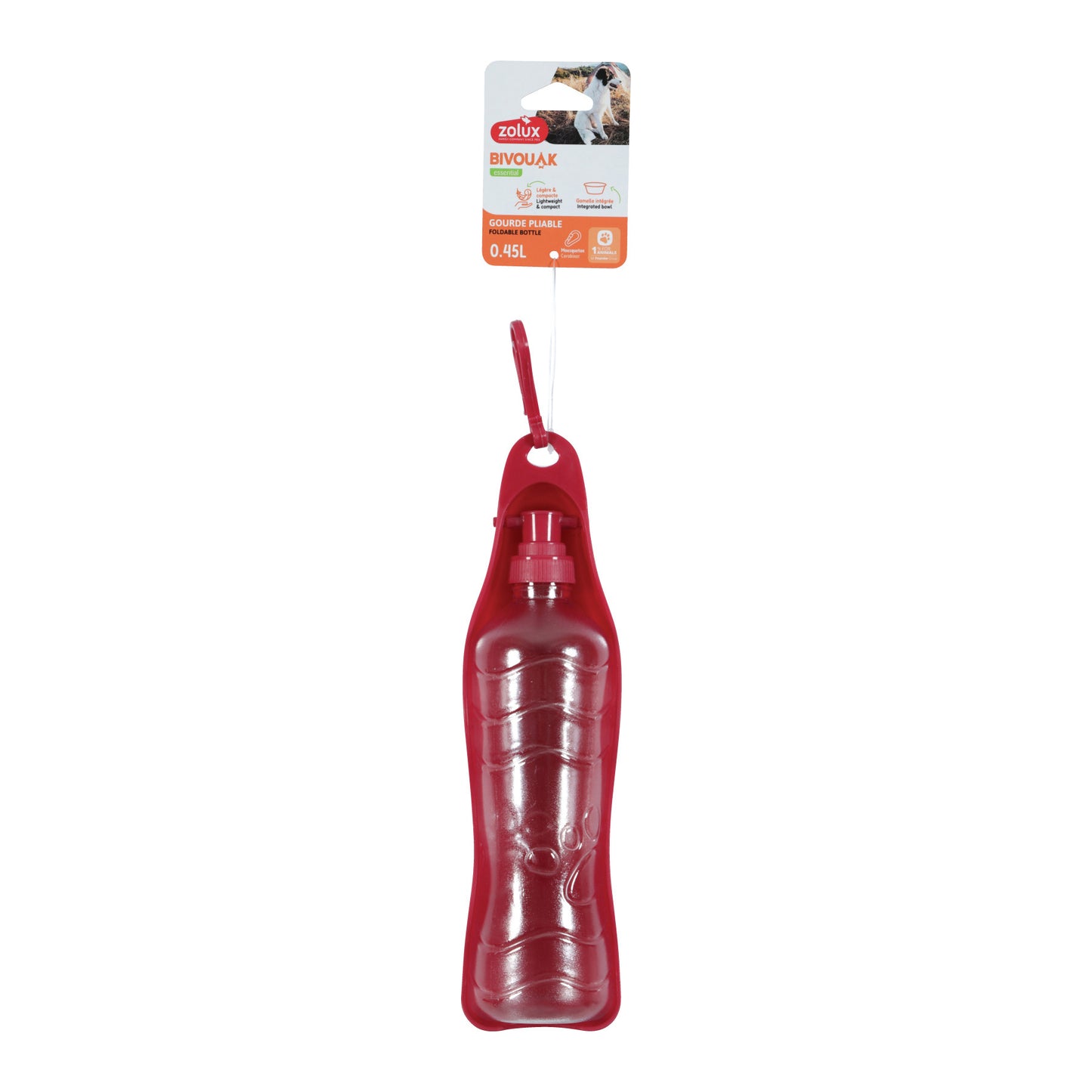 Zolux Bvk Inklapbare Waterfles Rood