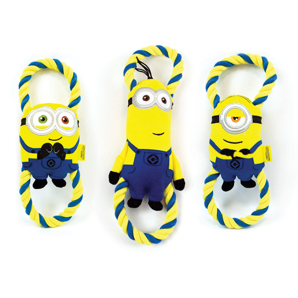 Minions Pluche Bob / Stuart / Kevin Aan Flostouw