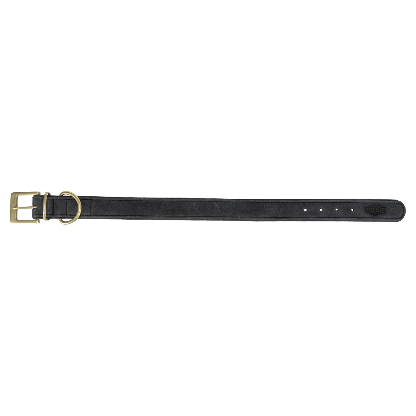 Trixie Halsband Hond Pure Leer Zwart