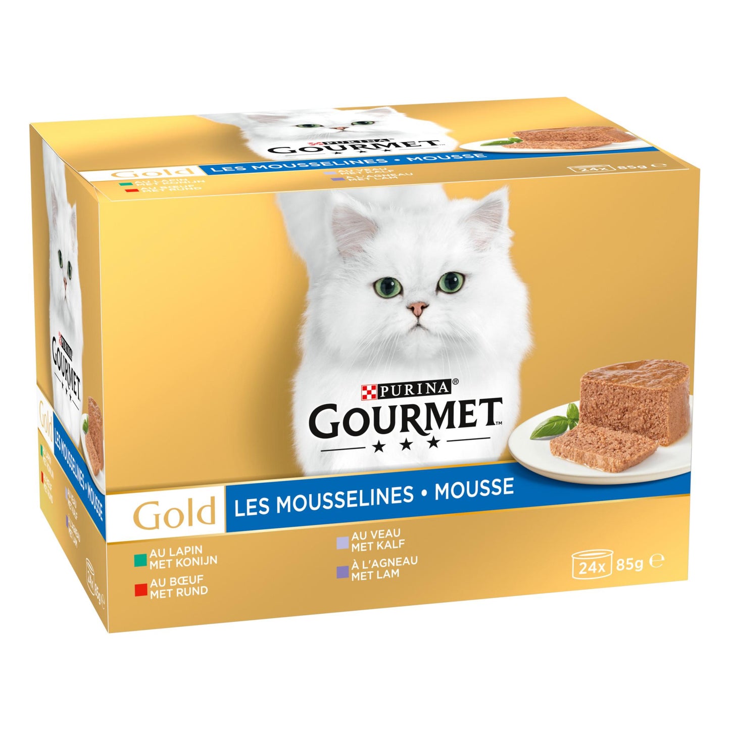 Gourmet Gold Mousse Mixed Konijn / Rund / Kalf / Lam