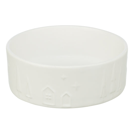 Trixie Xmas Voerbak Hond Keramiek Wit