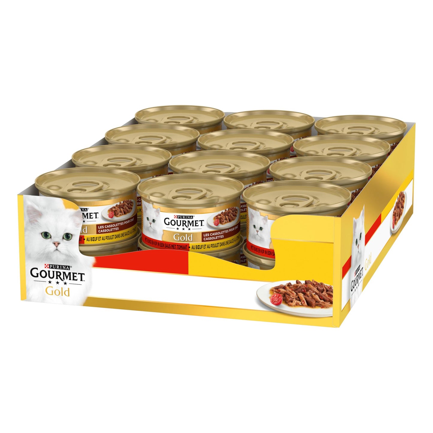Gourmet Gold Cassolettes Duet Van Vlees In Saus Met Tomaten
