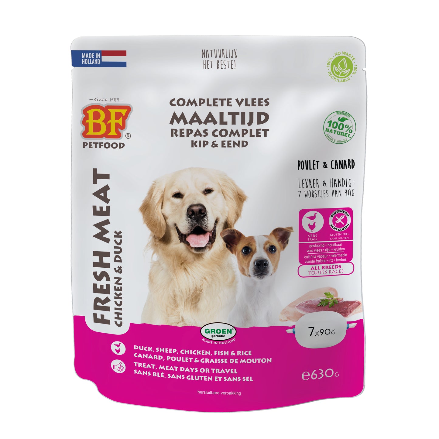 Bf Petfood Vleesvoeding Eend Worst