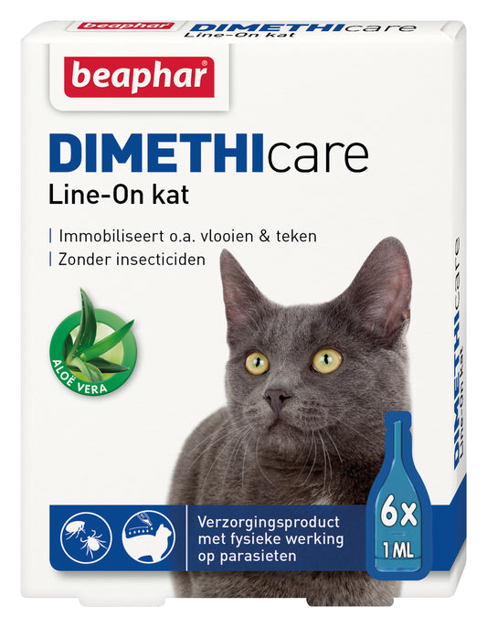 Beaphar Dimethicare Line-On Kat Tegen Vlooien En Teken