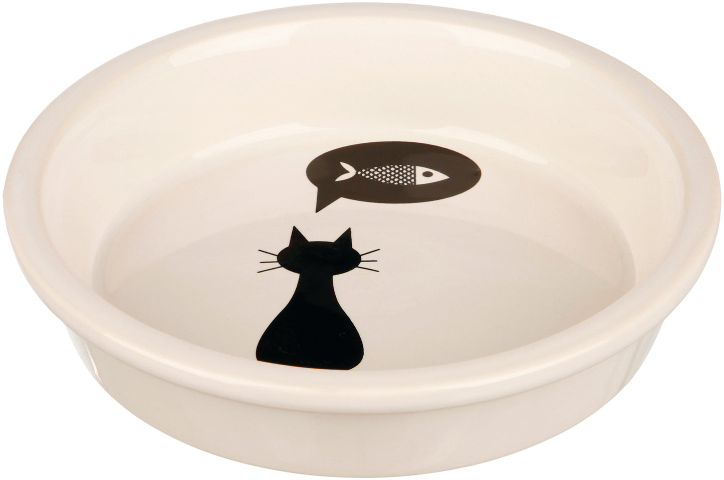Trixie Voerbak Keramiek Wit Met Silhouette Kat