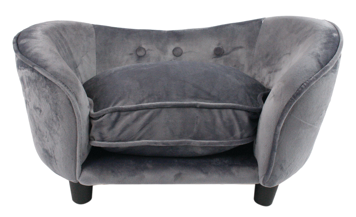 Enchanted Pet Enchanted Hondenmand Sofa Ultra Pluche Snuggle Donkergrijs