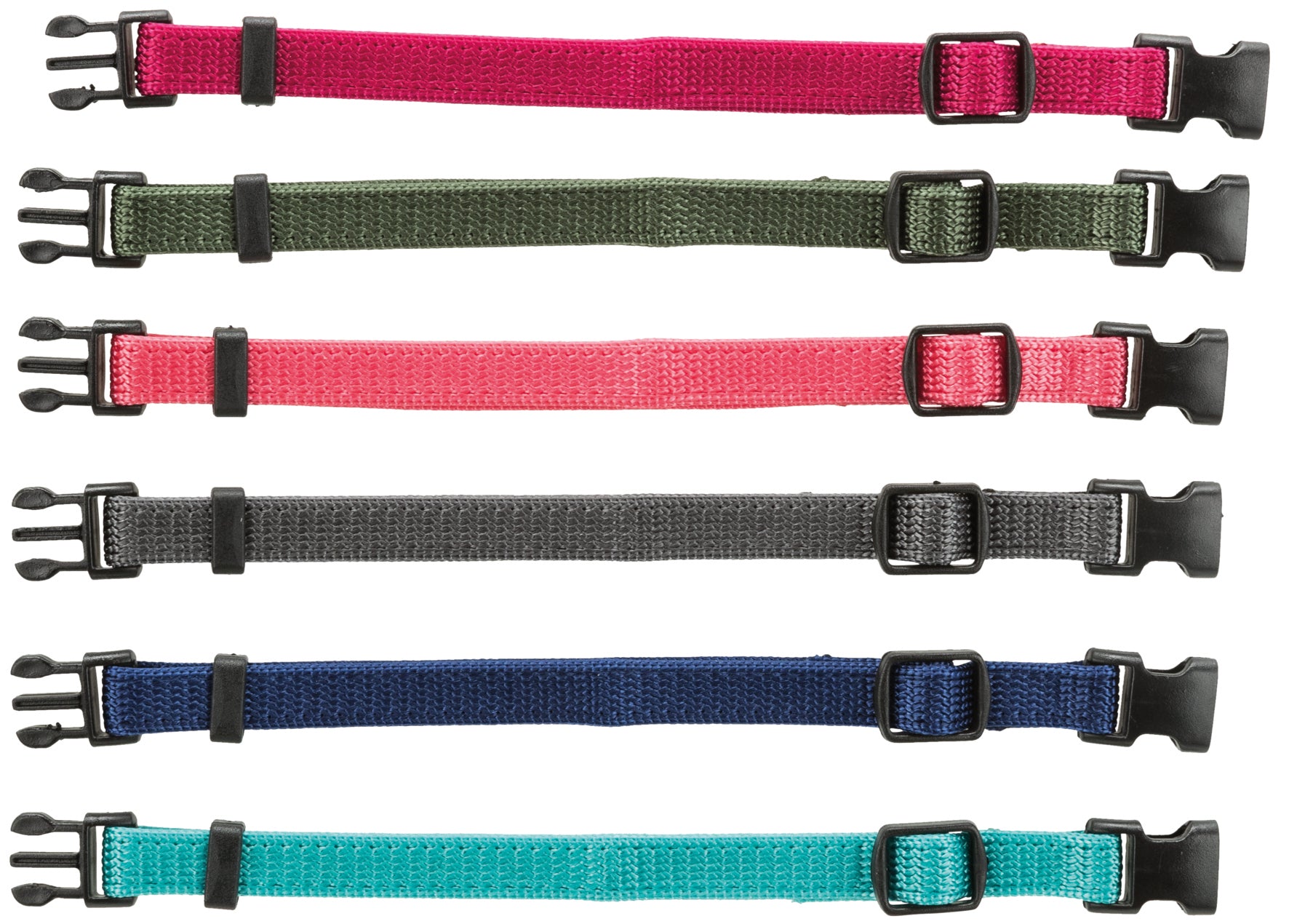 Trixie Puppy Halsbandset Fuchsia/Grafiet/Indigo/Bosgroen/Koraal