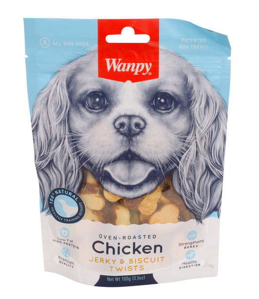 Wanpy Oven-Roasted Chicken Jerky / Biscuit Twists
