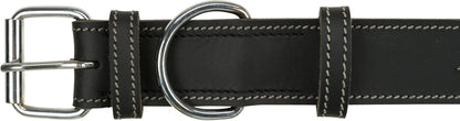 Trixie Halsband Hond Rustic Vetleer Heartbeat Zwart