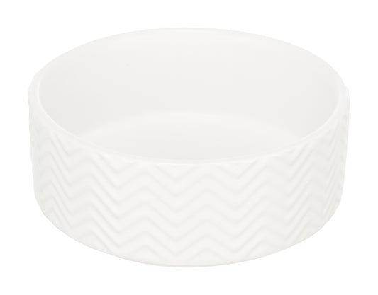 Trixie Voerbak / Drinkbak Wave Keramiek Wit