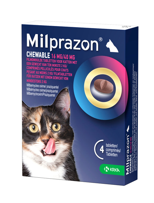 Krka Zzzkrka Milprazon Kauwtabletten Ontwormingstabletten Kat
