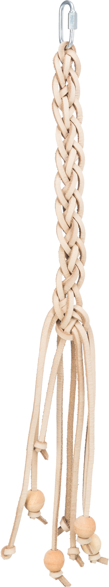 Trixie Speelgoed Veters Leer Met Houten Kralen Naturel