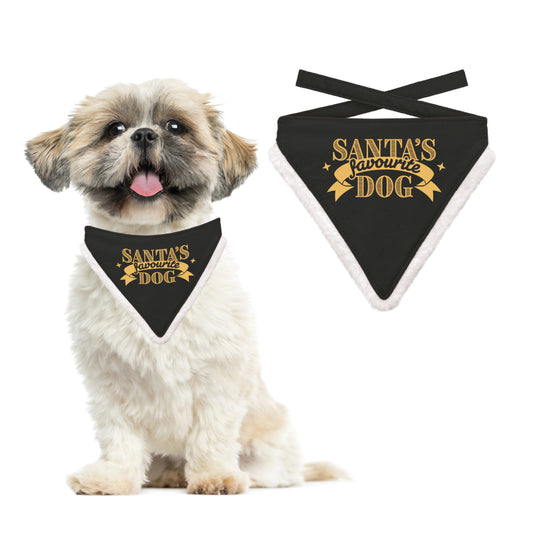 Plenty Gifts Kerst Bandana Santa's Favourite Dog Zwart