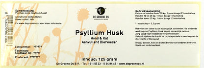 De Groene Os Psyllium Husk Hond / Kat