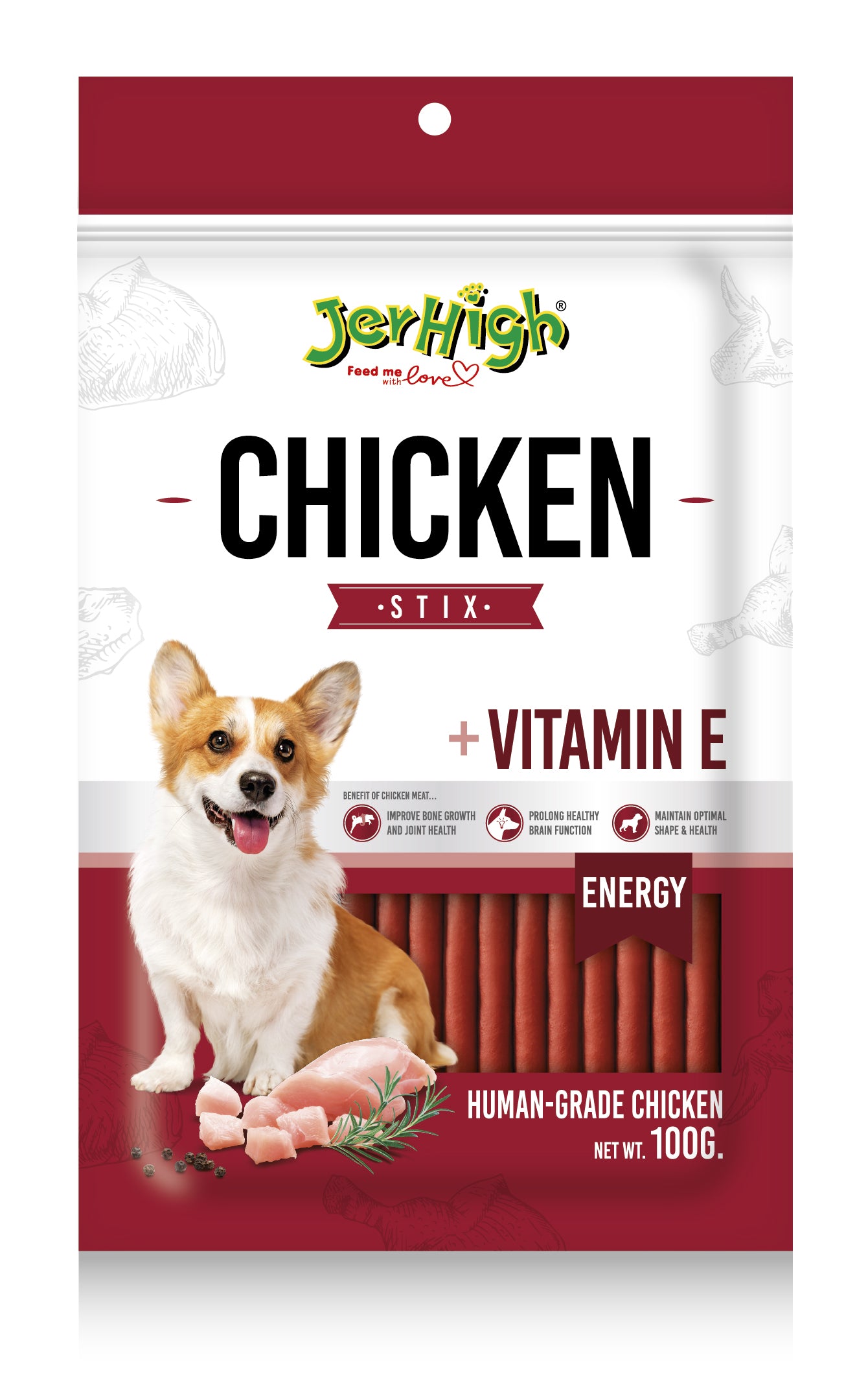 Jerhigh Chicken Stix Met Kip En Vitamine E