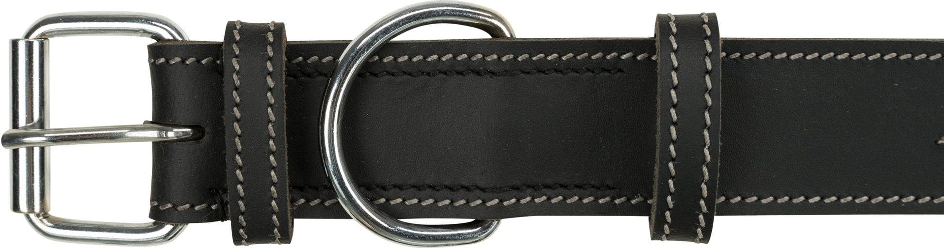 Trixie Rustic Vetleer Halsband Hond Heartbeat Zwart
