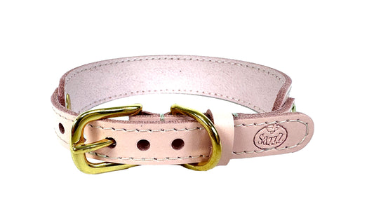 Sazzz Halsband Hond Sweetie Classic Leer Roze