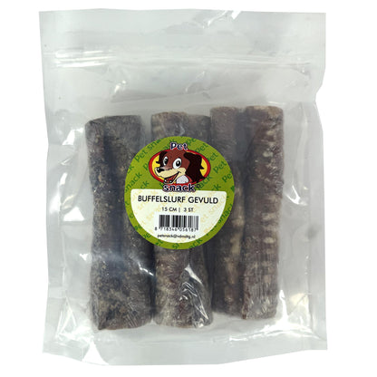 Petsnack Buffelslurf Gevuld