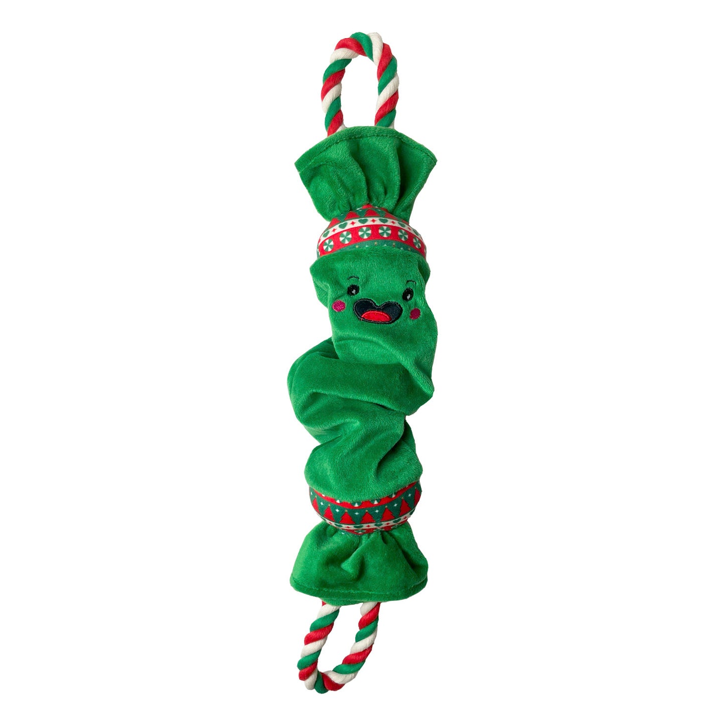 Happy Pet Top N Tail Ropee Christmas Cracker Groen