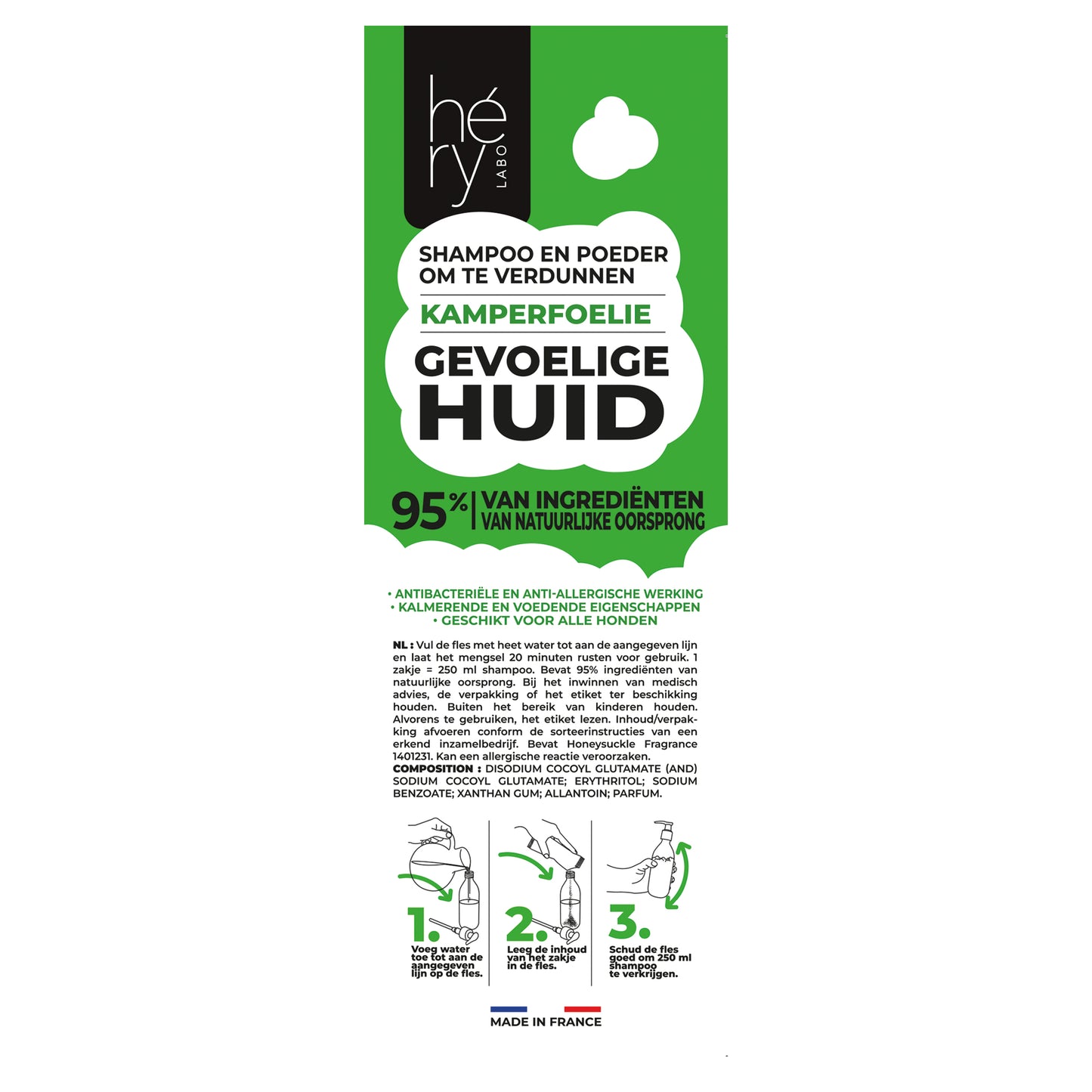 Hery Shampoo Poeder Sensitive Gevoelige Huid