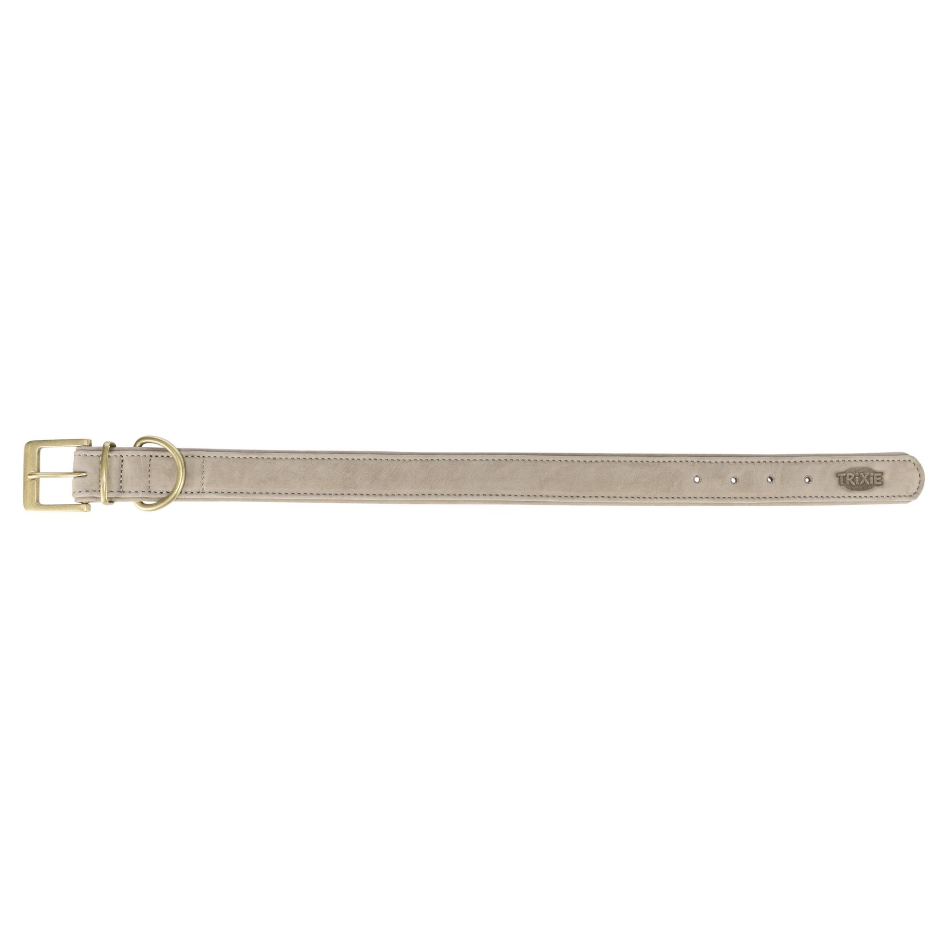 Trixie Halsband Hond Pure Leer Lichtgrijs