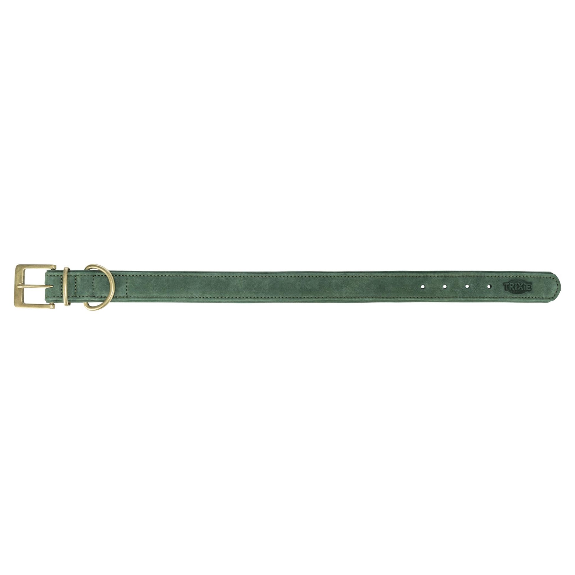Trixie Halsband Hond Pure Leer Saliegroen