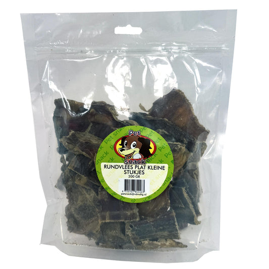 Petsnack Rundvlees Plat Kleine Stukjes