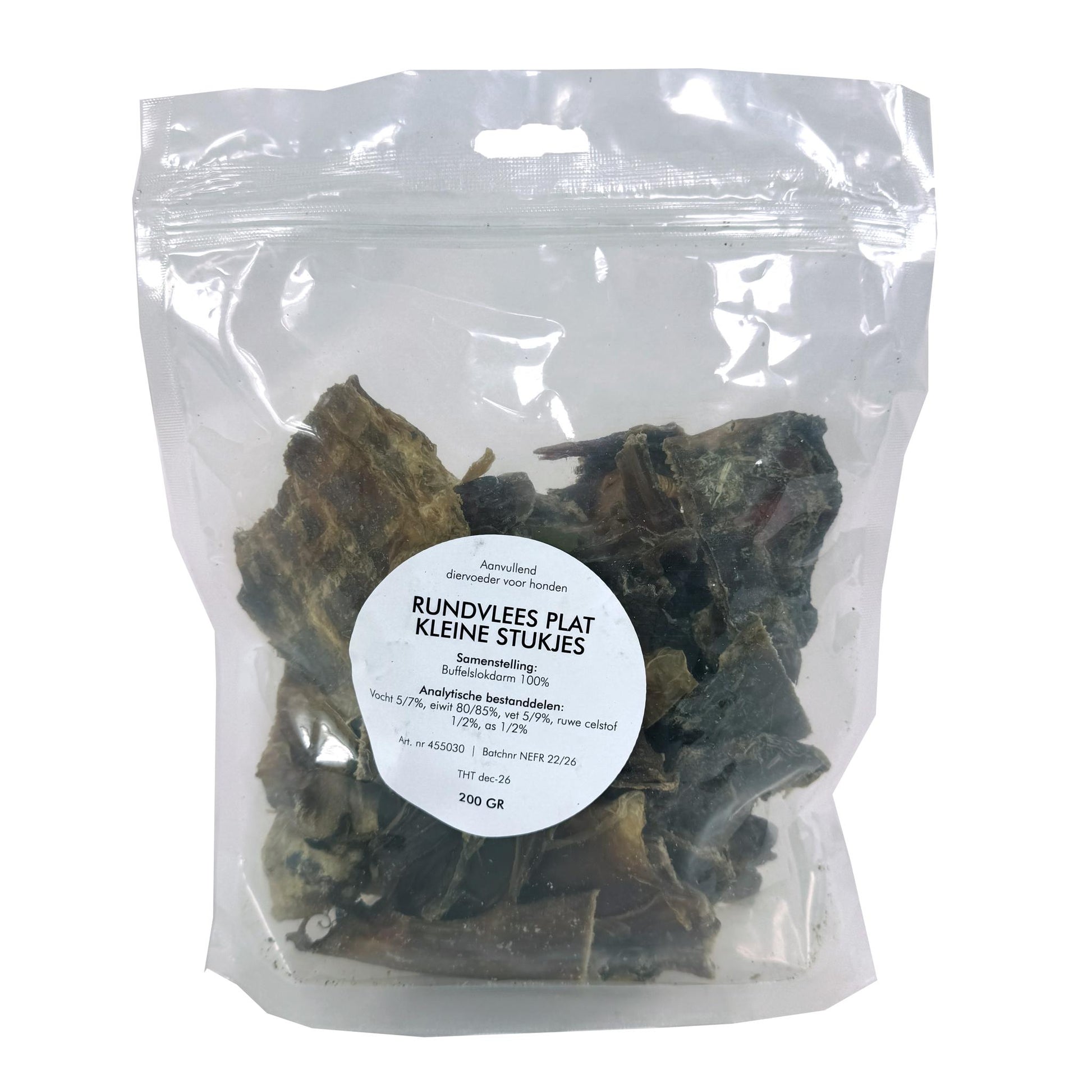 Petsnack Rundvlees Plat Kleine Stukjes