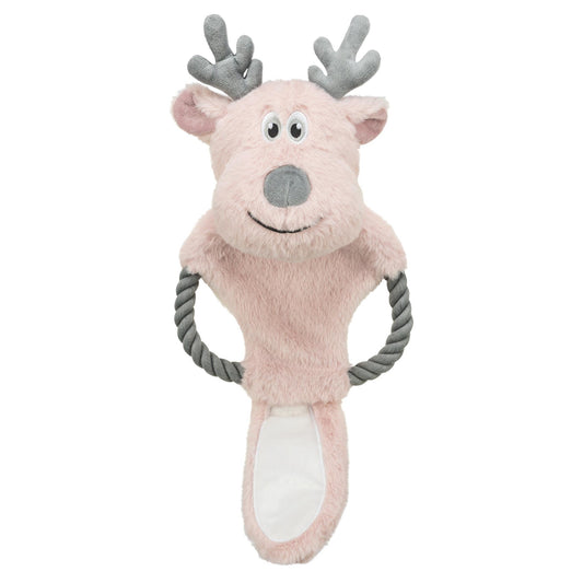 Trixie Xmas Rendier Met Touw Pluche / Katoen Roze