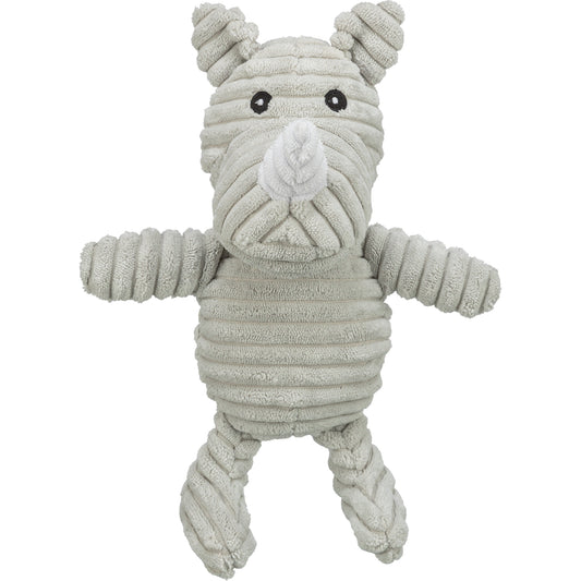 Trixie Neushoorn Ribstof Pluche Grijs