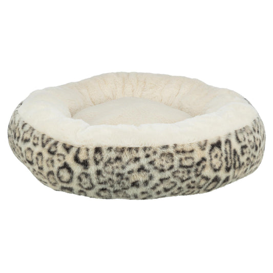 Trixie Hondenmand Leo Soft Rond Pluche Creme / Panterprint