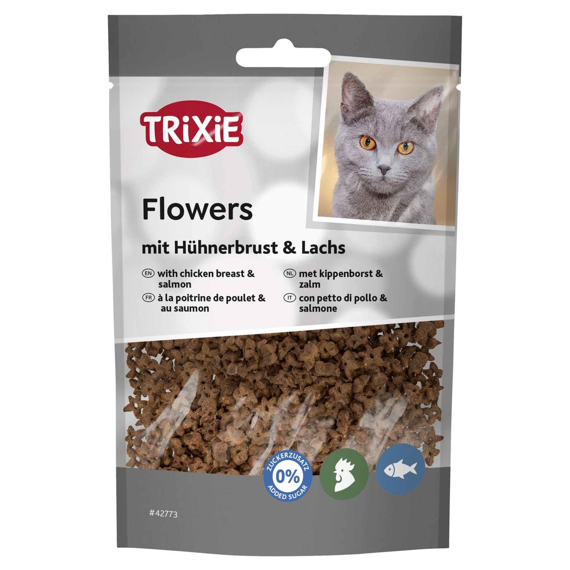 Trixie Flowers Met Kippenborst En Zalm