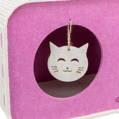 Trixie Speelbox Merle Vierkant Vilt Zand / Roze