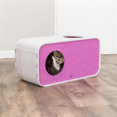 Trixie Speelbox Merle Vierkant Vilt Zand / Roze