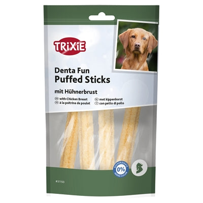 Trixie Denta Fun Puffed Sticks Met Kippenborst