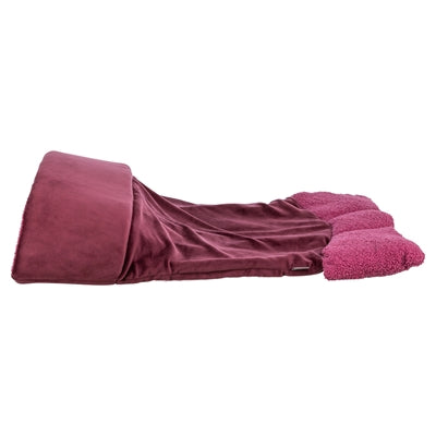 Trixie Xmas Cosy Slaapzak Velourslook / Pluche Bordeaux 50X50X65 Cm
