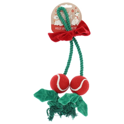 Roseline Rosewood Holly Jolly Flostouw Met Twee Tennisballen 34X23X7 Cm